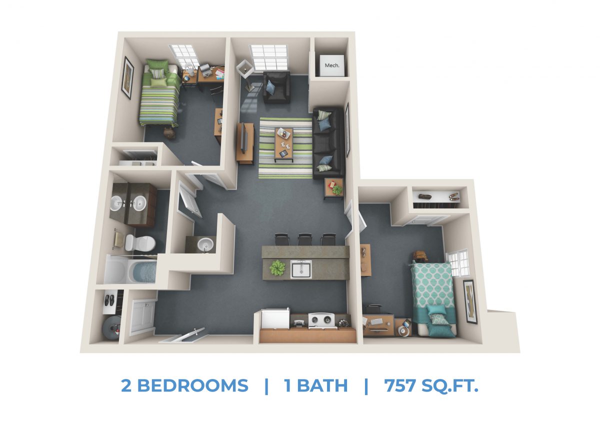 2 Bedroom Student Apartments Near Southern University at Shreveport