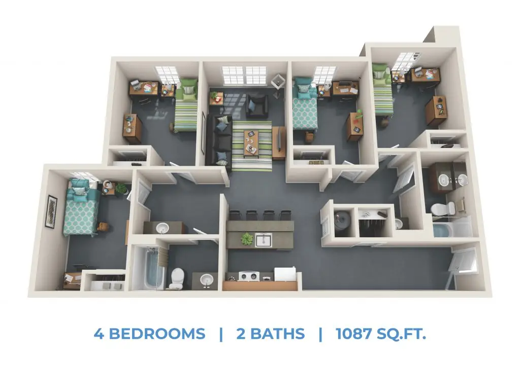 4 Bedroom Student Apartments Near Southern University at Shreveport