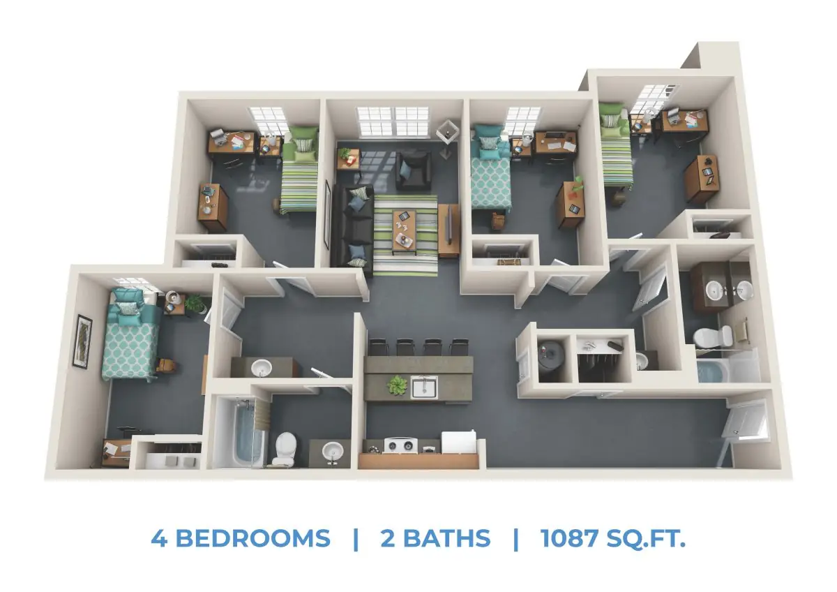 4 Bedroom Student Apartments Near Southern University at Shreveport